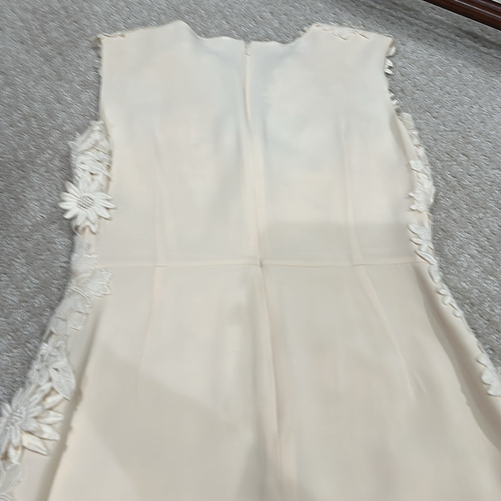 Tory Burch Merida Lace Floral Dress Ivory Sz. 2 - Picture 13 of 14
